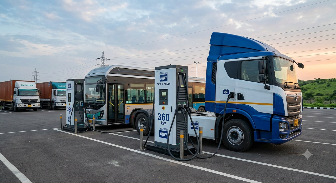 BHEL to develop indigenous 360 kW fast chargers for heavy electric vehicles