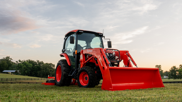 Kubota Grand L70 Series compact tractor with intelligent hydrostatic transmission and ProCab
