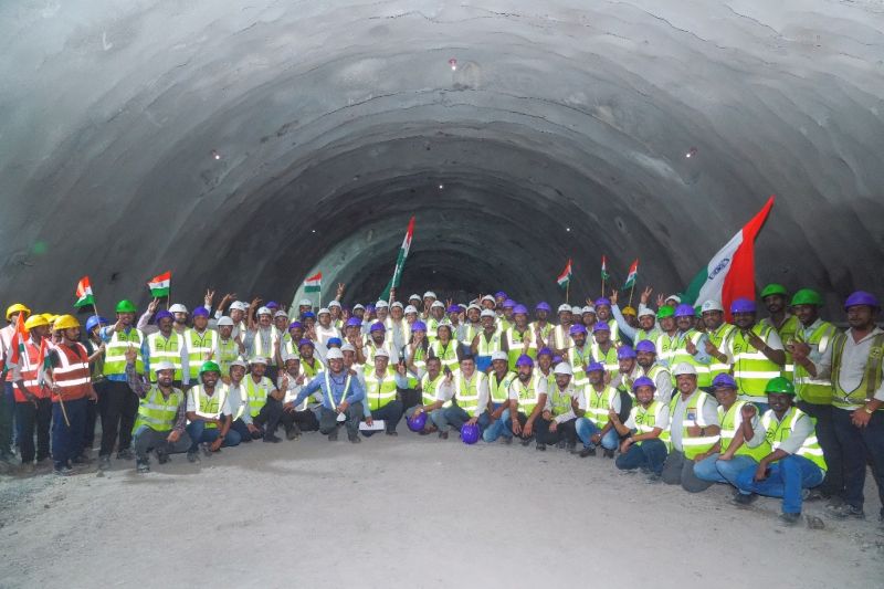 L&T completes the third mountain tunnel breakthrough for the Mumbai-Ahmedabad Bullet Train project